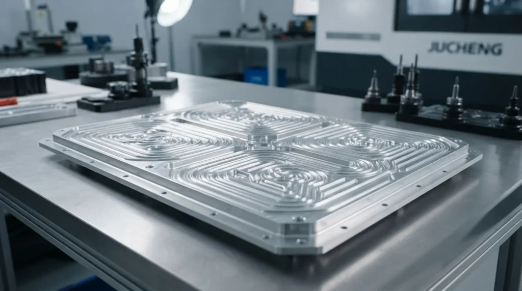 Milled battery cooling plate