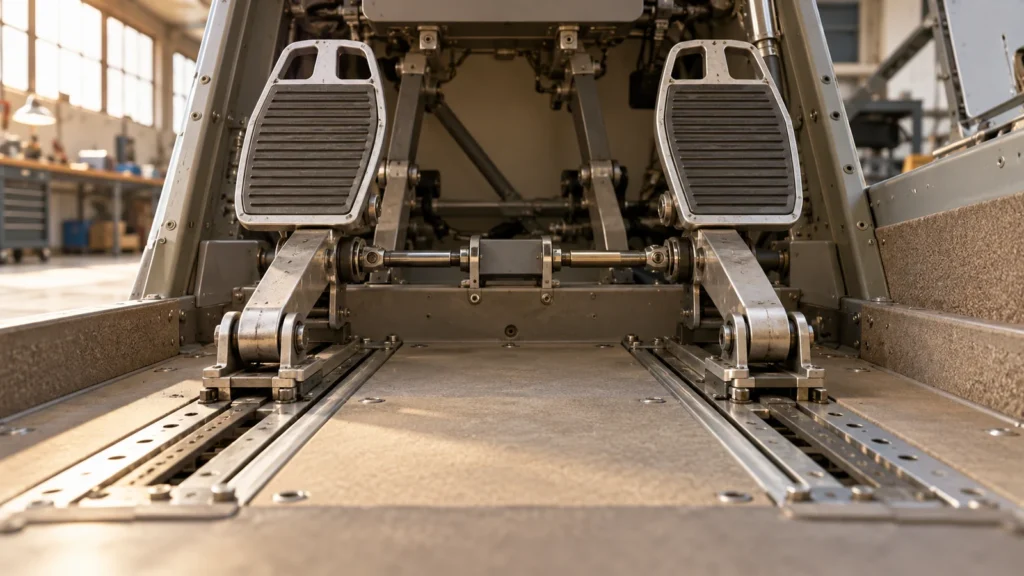 What Keeps an Aircraft Rudder Pedal Assembly from Binding?